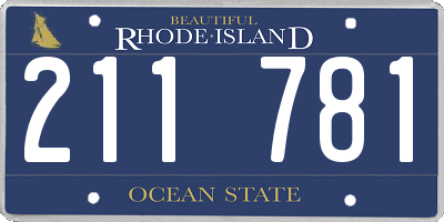 RI license plate 211781