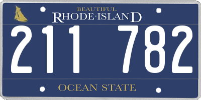 RI license plate 211782