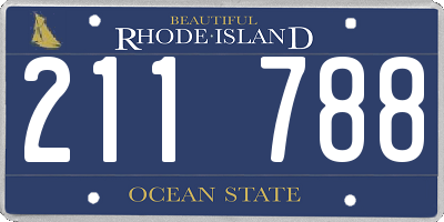 RI license plate 211788