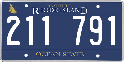 RI license plate 211791