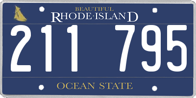 RI license plate 211795