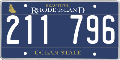 RI license plate 211796