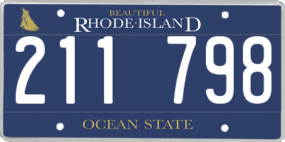 RI license plate 211798