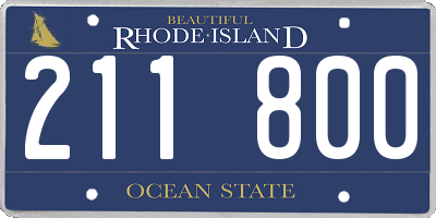 RI license plate 211800
