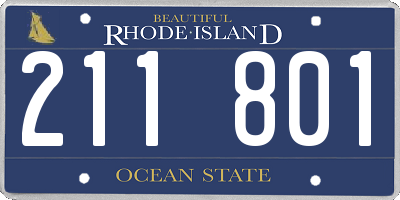 RI license plate 211801