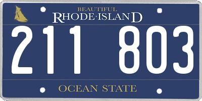 RI license plate 211803