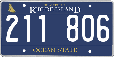 RI license plate 211806