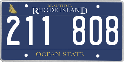 RI license plate 211808