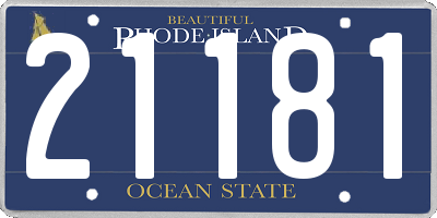 RI license plate 21181