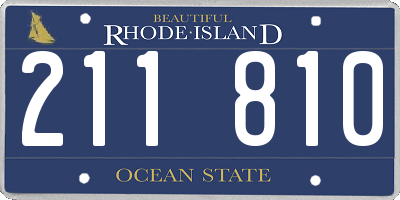 RI license plate 211810