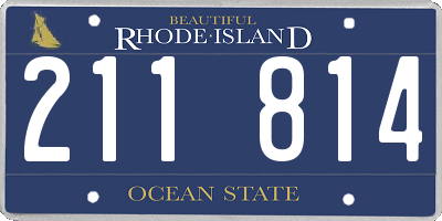 RI license plate 211814