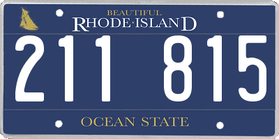 RI license plate 211815