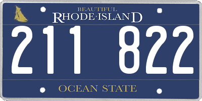 RI license plate 211822