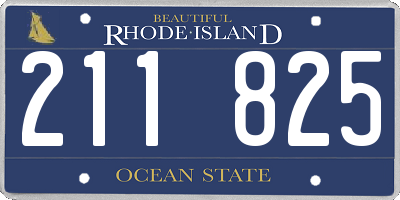 RI license plate 211825