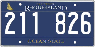 RI license plate 211826