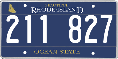 RI license plate 211827