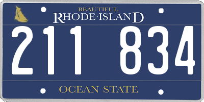 RI license plate 211834