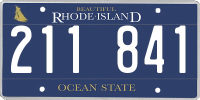 RI license plate 211841