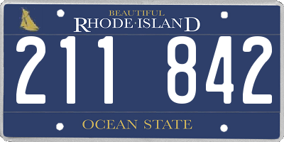 RI license plate 211842