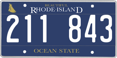 RI license plate 211843