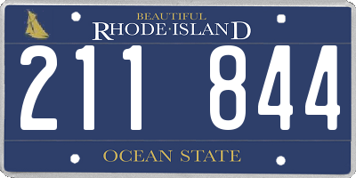 RI license plate 211844
