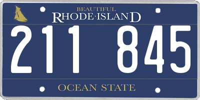 RI license plate 211845