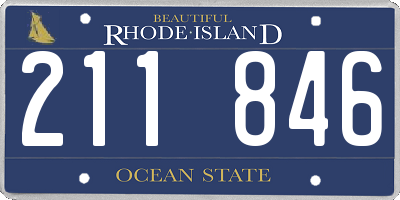 RI license plate 211846