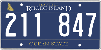 RI license plate 211847