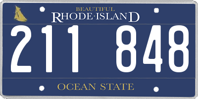 RI license plate 211848