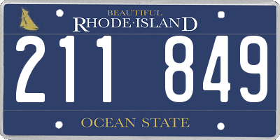 RI license plate 211849
