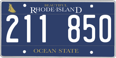 RI license plate 211850