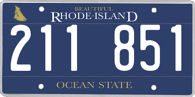 RI license plate 211851