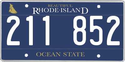 RI license plate 211852