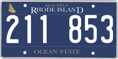 RI license plate 211853