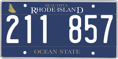 RI license plate 211857