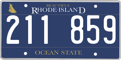 RI license plate 211859