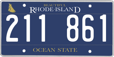 RI license plate 211861