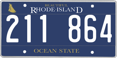 RI license plate 211864