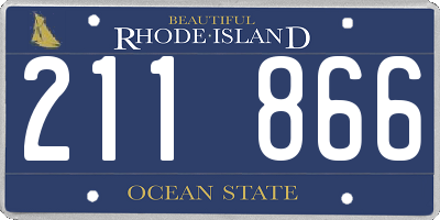 RI license plate 211866
