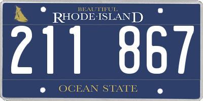 RI license plate 211867