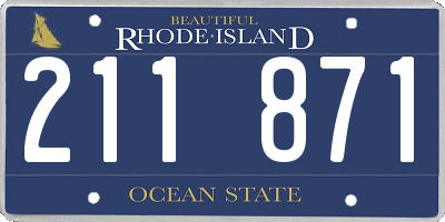 RI license plate 211871