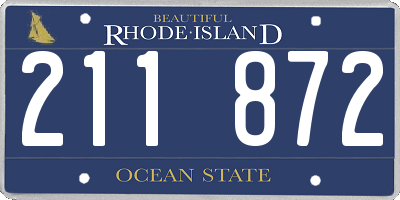 RI license plate 211872