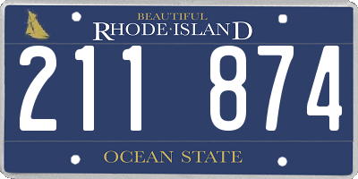 RI license plate 211874