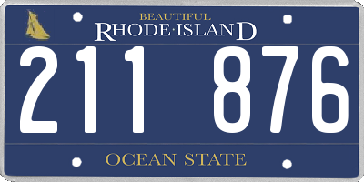 RI license plate 211876