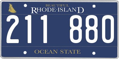 RI license plate 211880