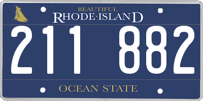 RI license plate 211882