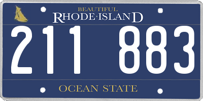 RI license plate 211883