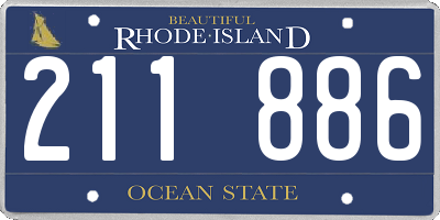 RI license plate 211886