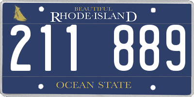 RI license plate 211889