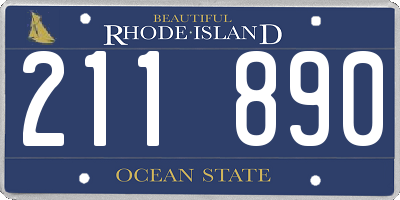 RI license plate 211890